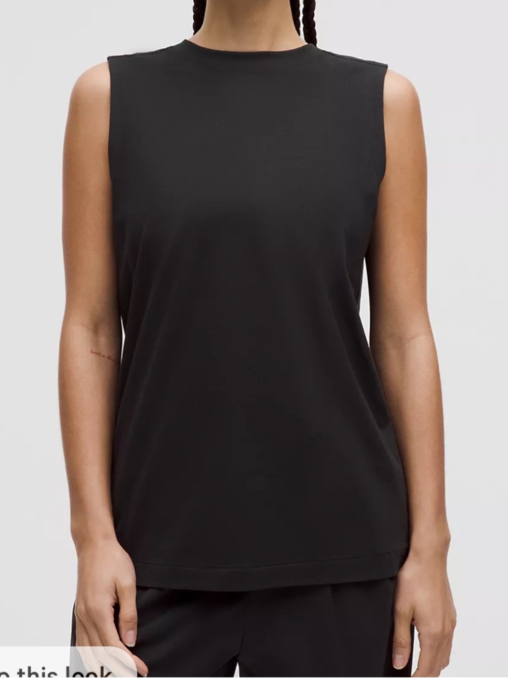 Lululemon/Cotton Blend Tank/Black/Sz 4/Fair